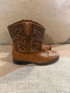 Brown Western Kids Cowboy Boots